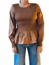 Smockad blus Carin Wester