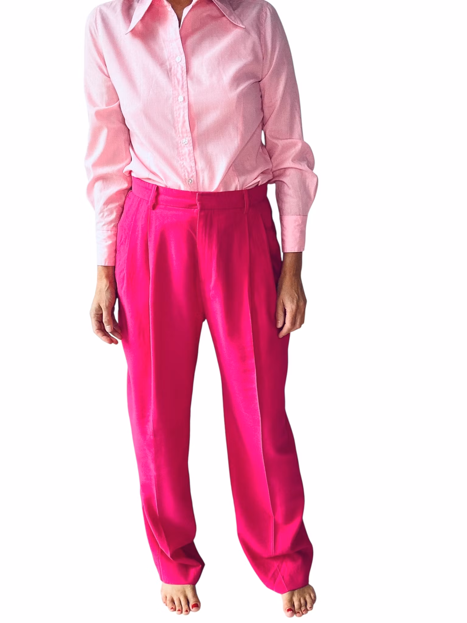 Vintage rosa skjorta 70-tal