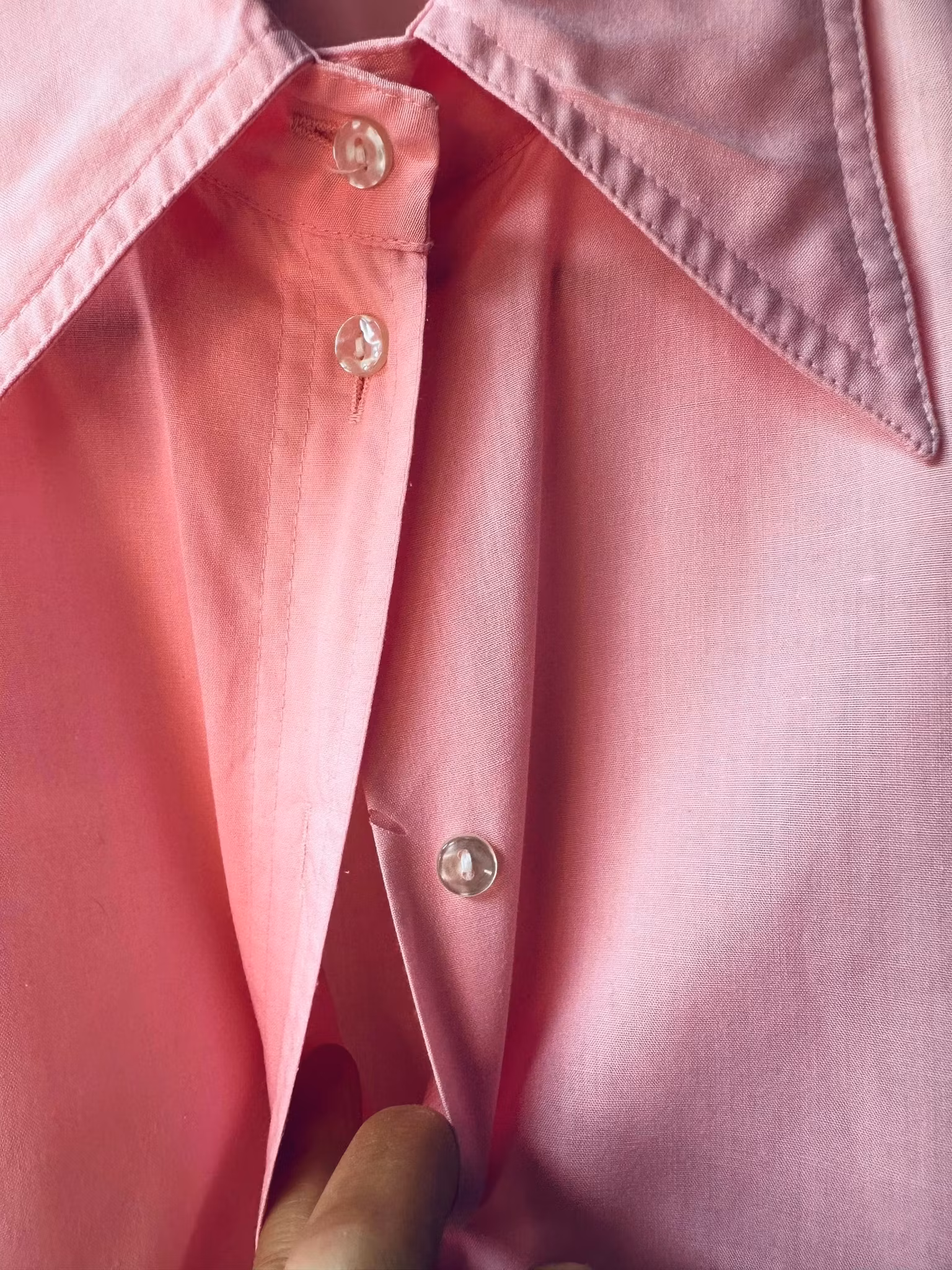 Vintage rosa skjorta 70-tal