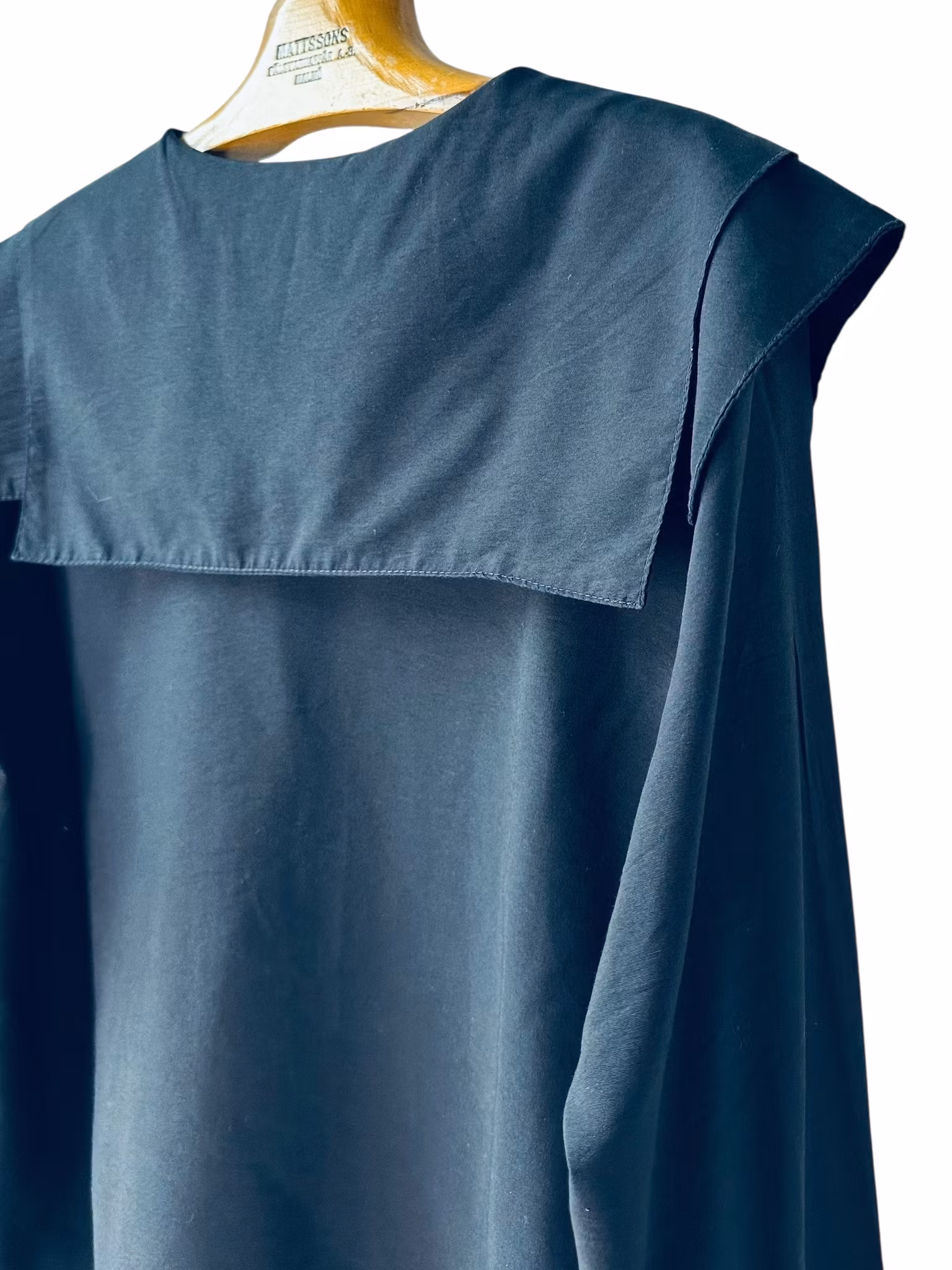 Vintage blus med stor krage