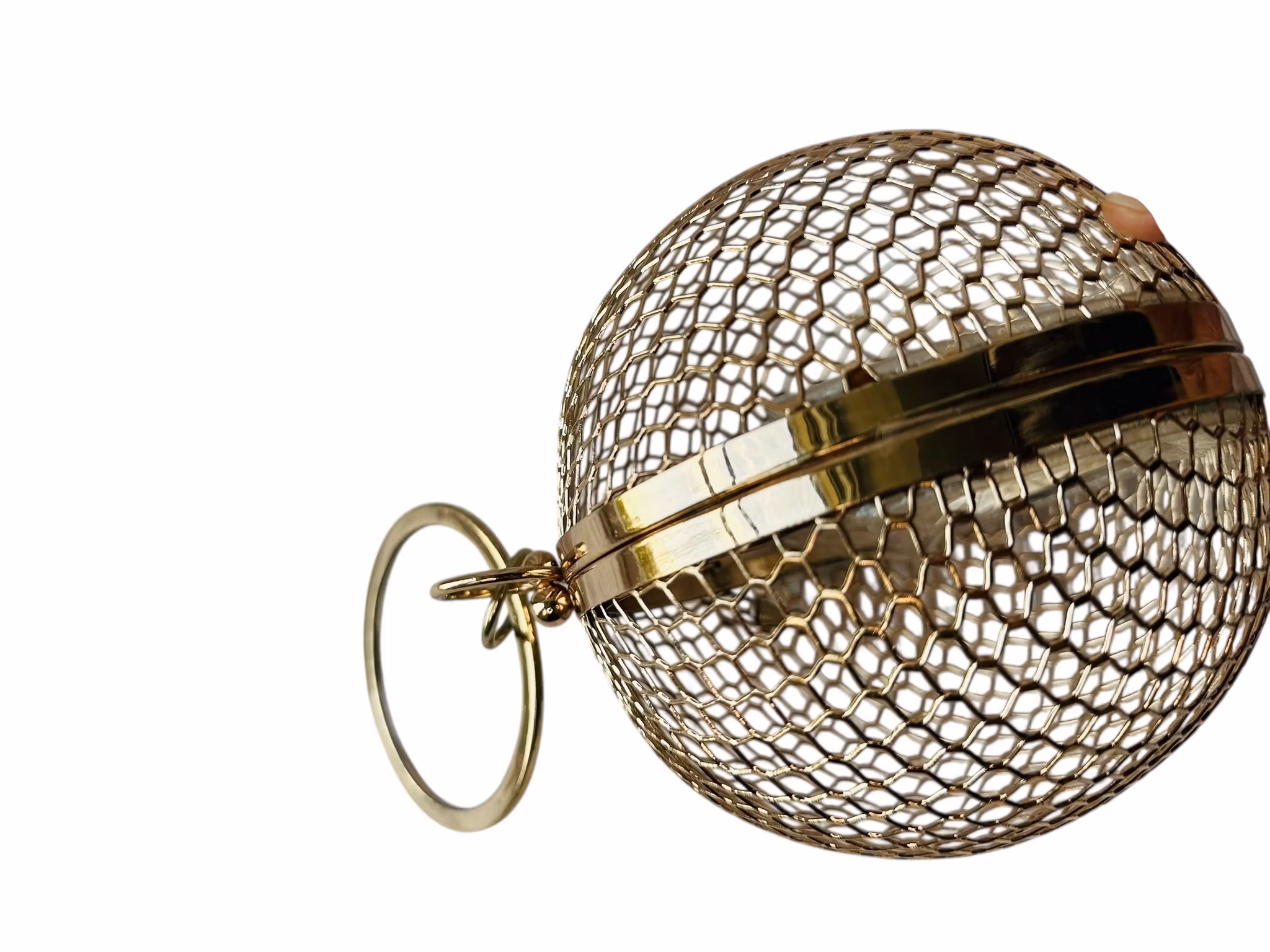 Bollformad aftonväska i guld