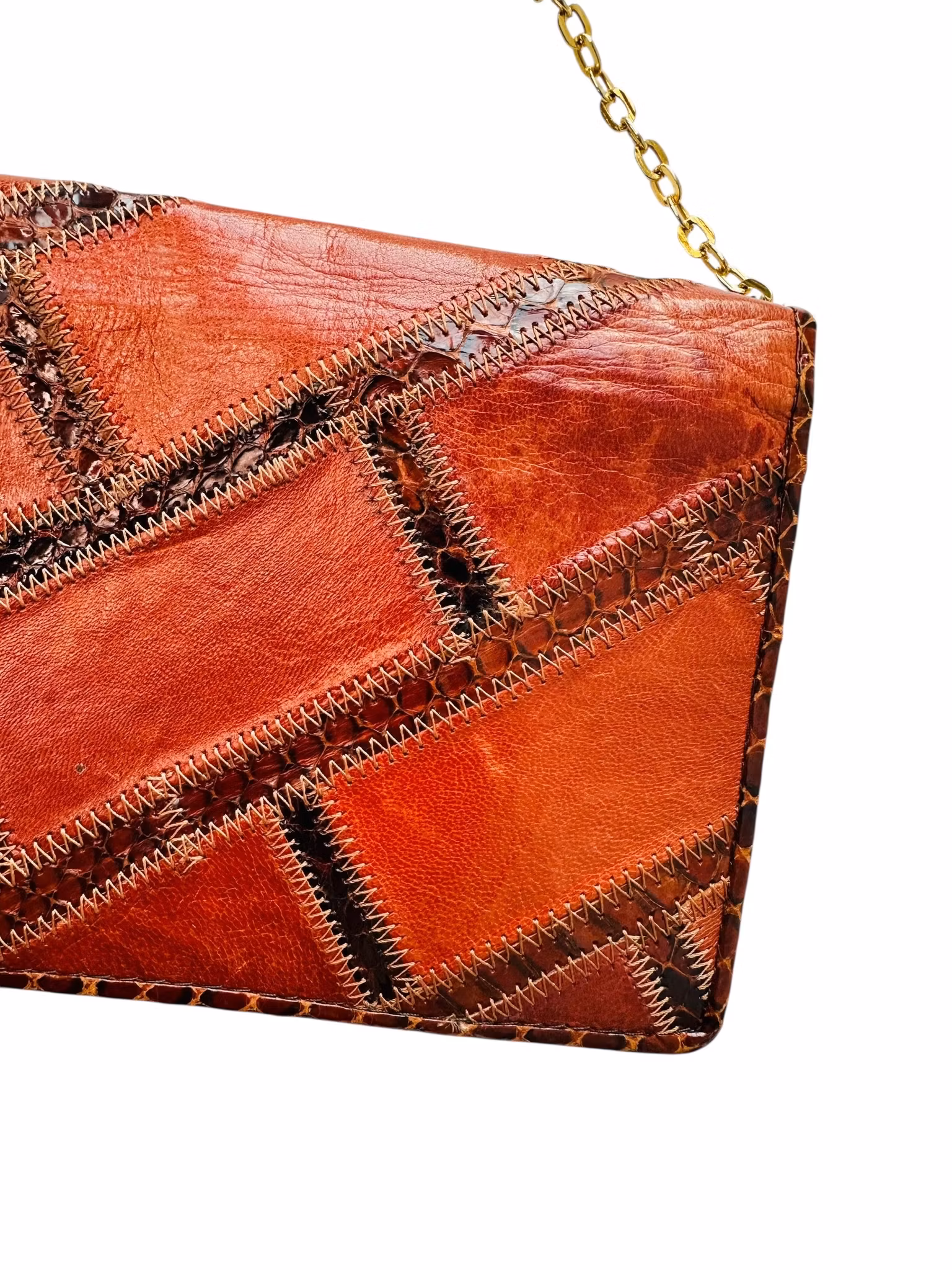 Vintage läderclutch