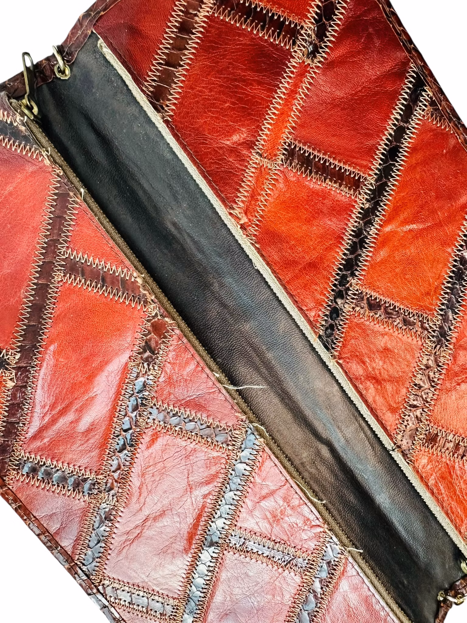 Vintage läderclutch