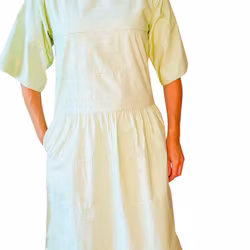 Vintage grön klänning i bomull