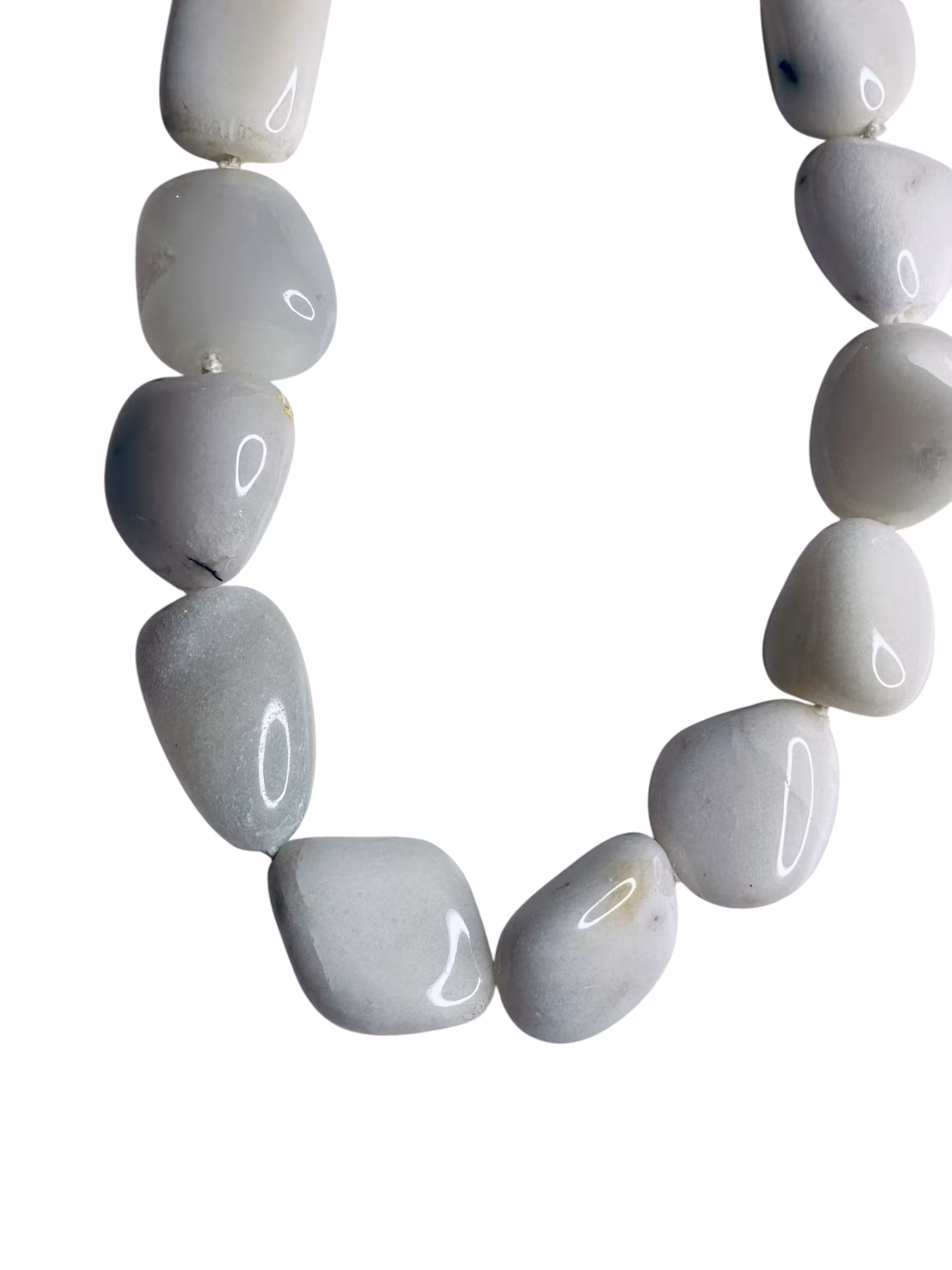 Halsband med vita agat