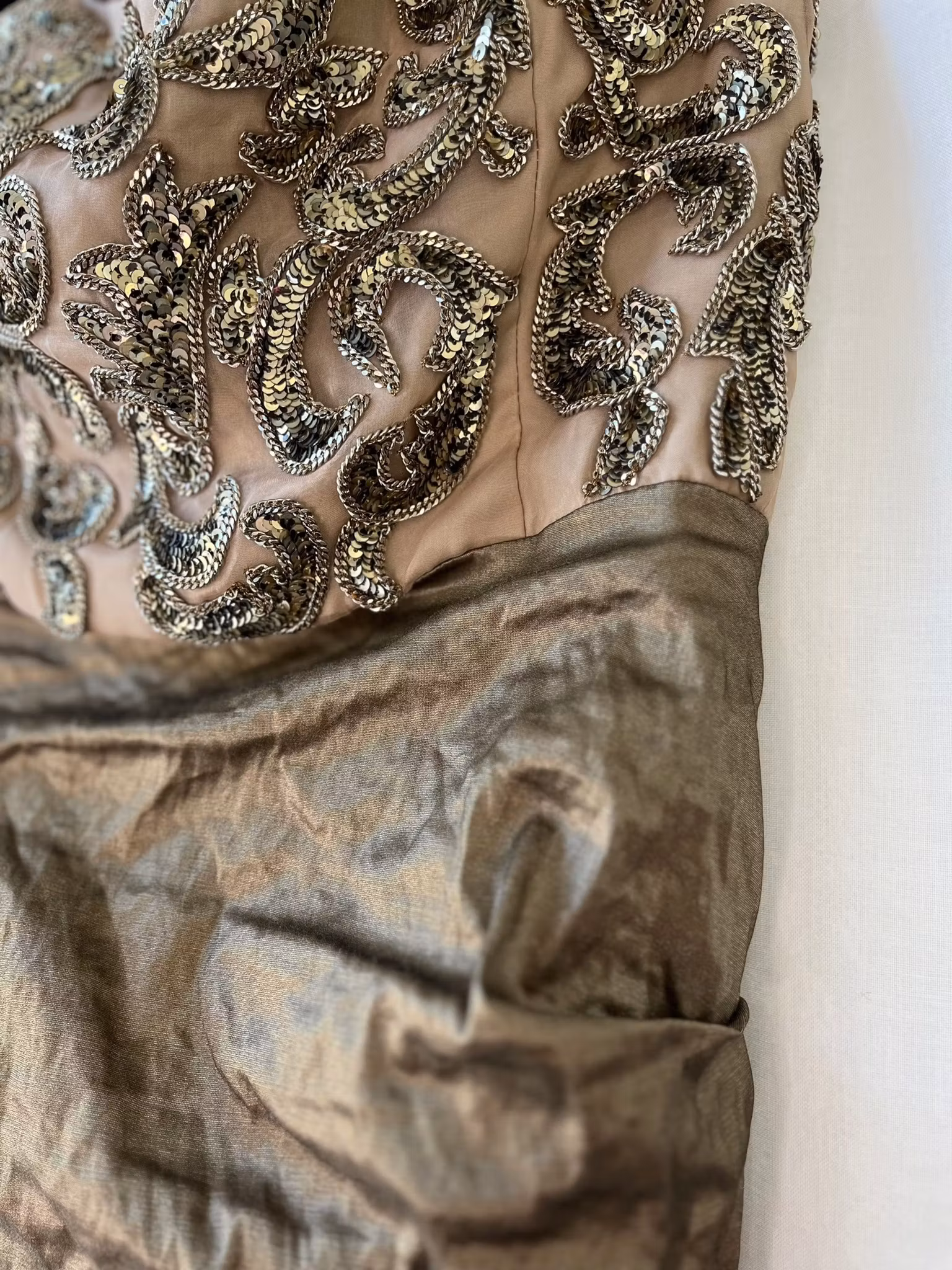 Nicole Miller lång sidenklänning