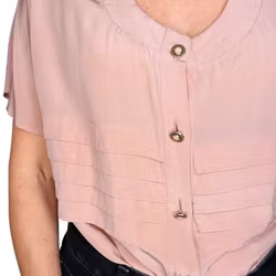 Sidenblus i dusty pink