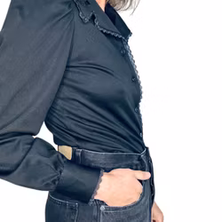 Vintage blus med stor spetskrage