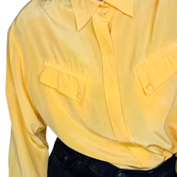 Vintage gul sidenblus