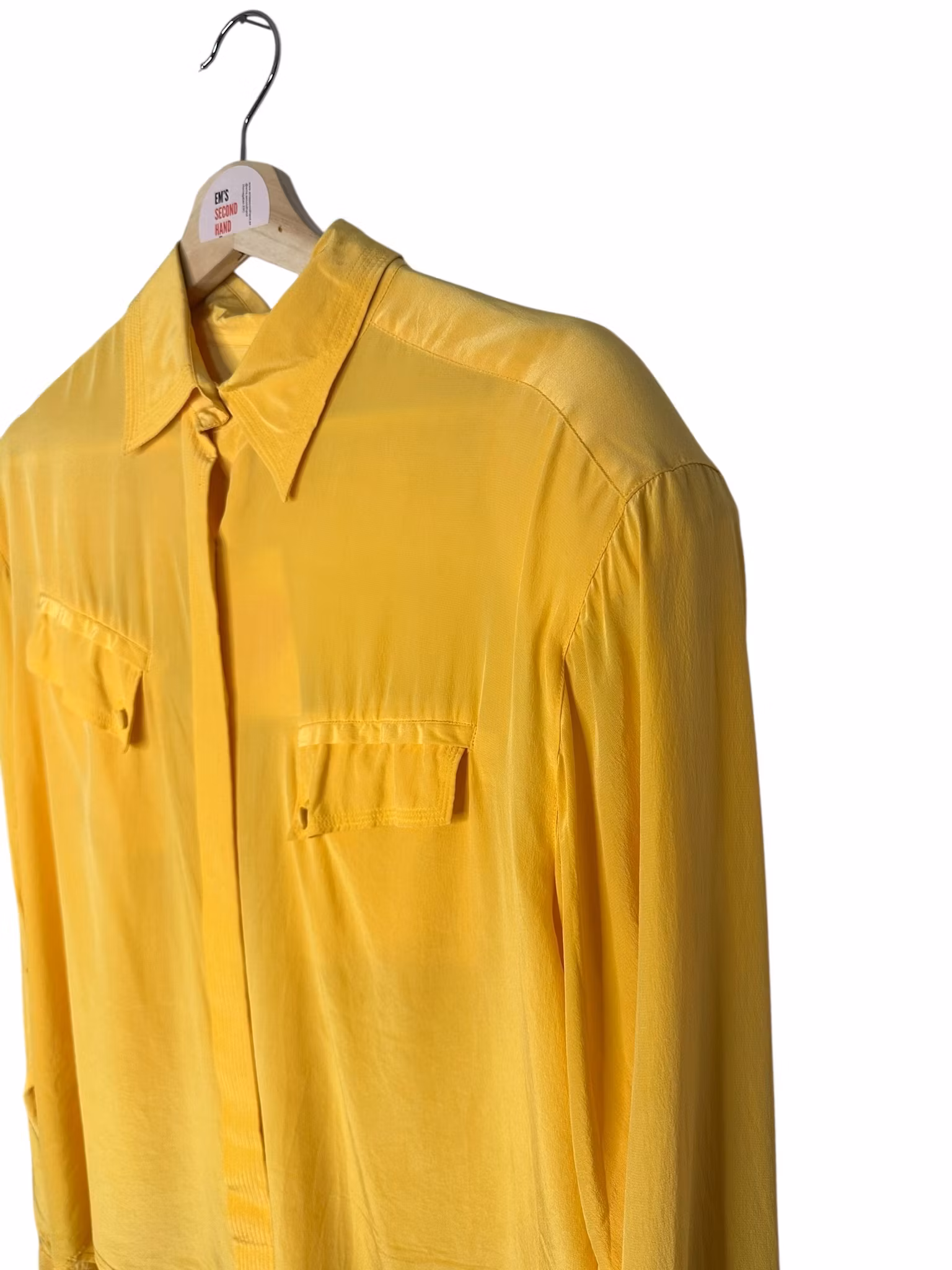 Vintage gul sidenblus
