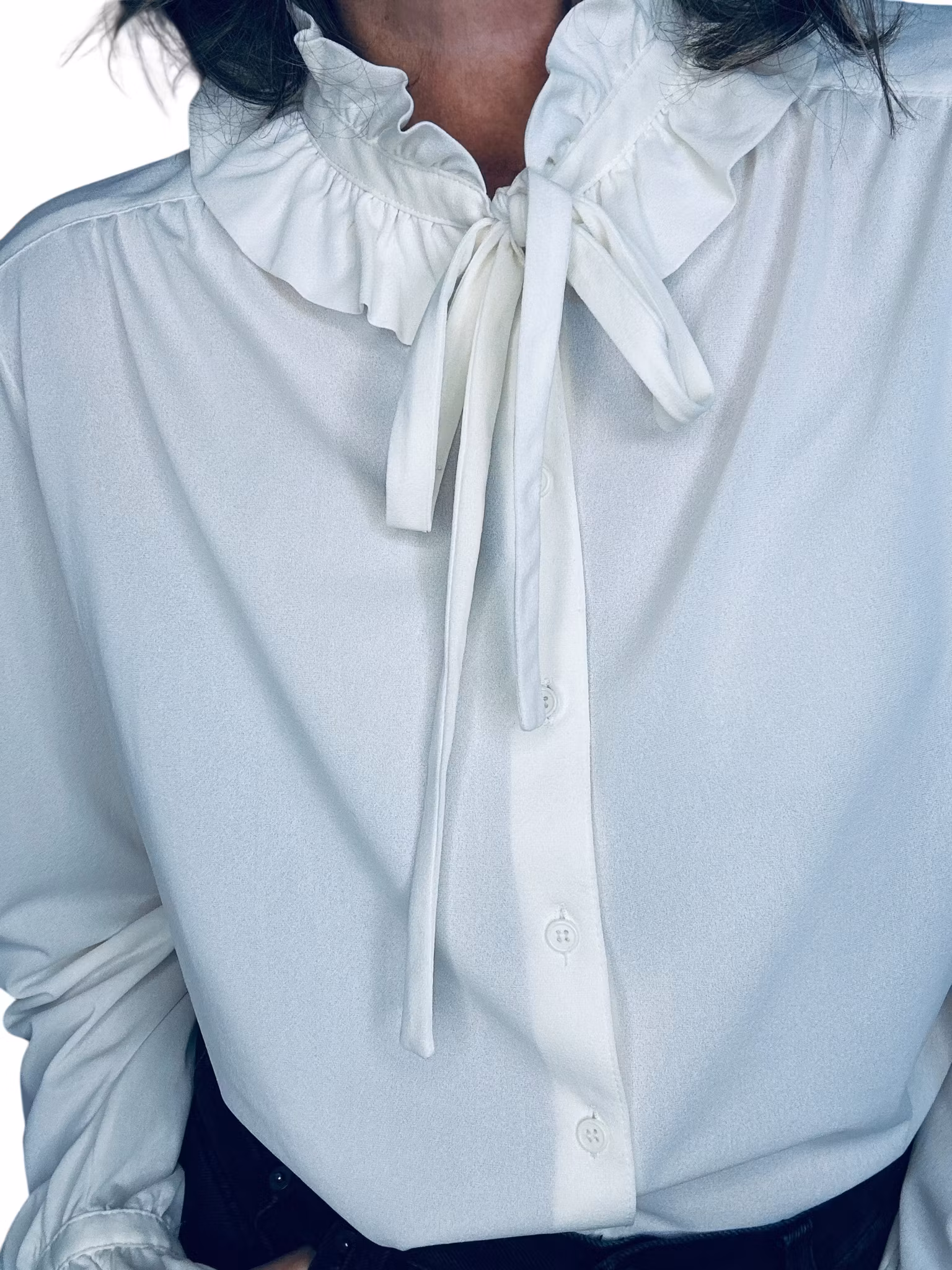 Vintage blus med söt krage