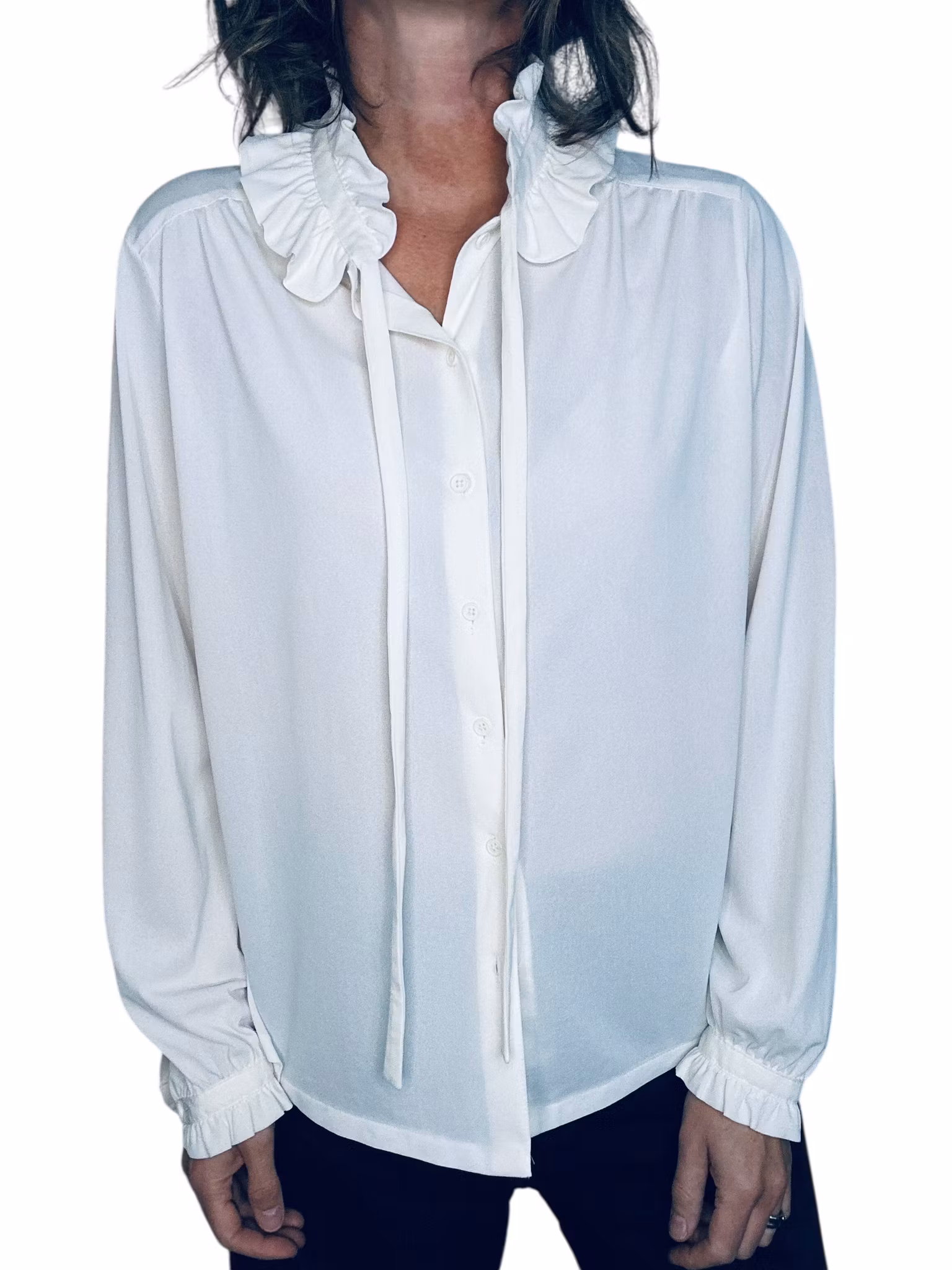 Vintage blus med söt krage