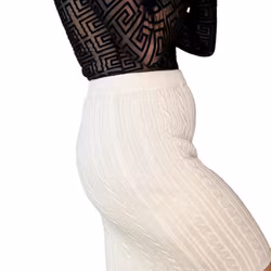 Vintage kabelstickad kjol