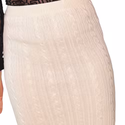 Vintage kabelstickad kjol