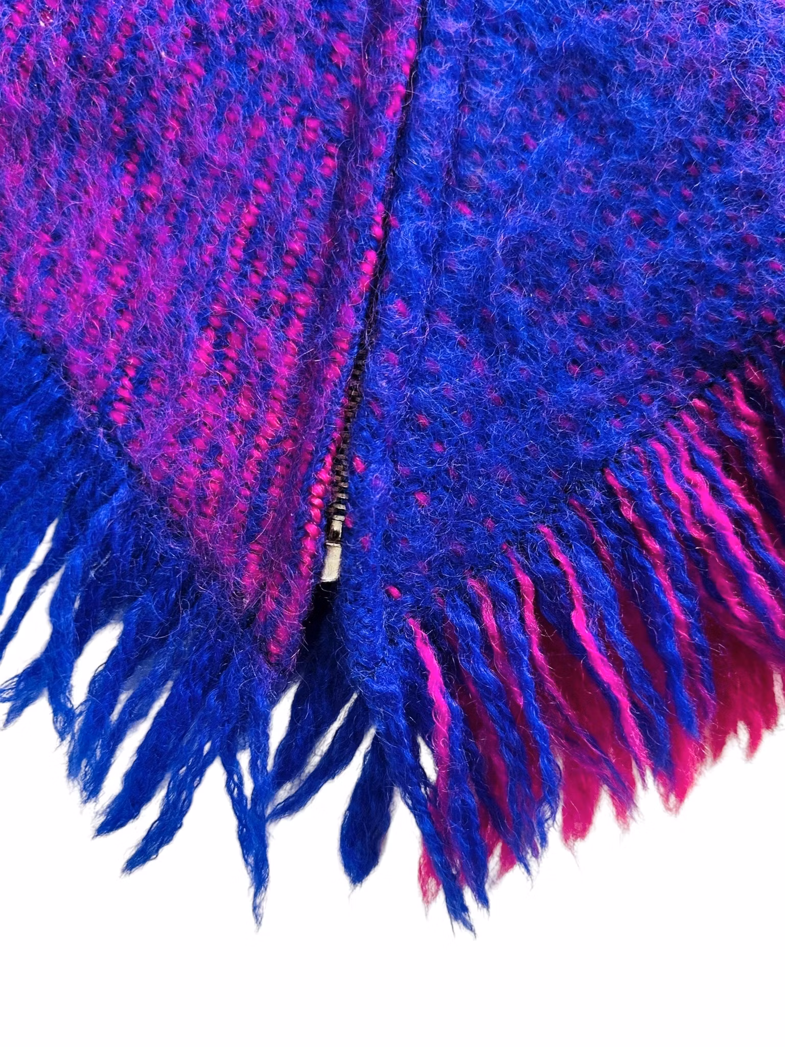 Vintage poncho med zipup