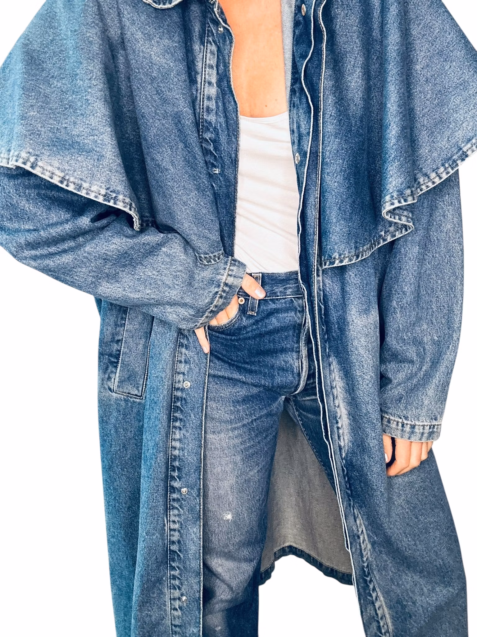 Trench i denim: Hanna MW x Gina