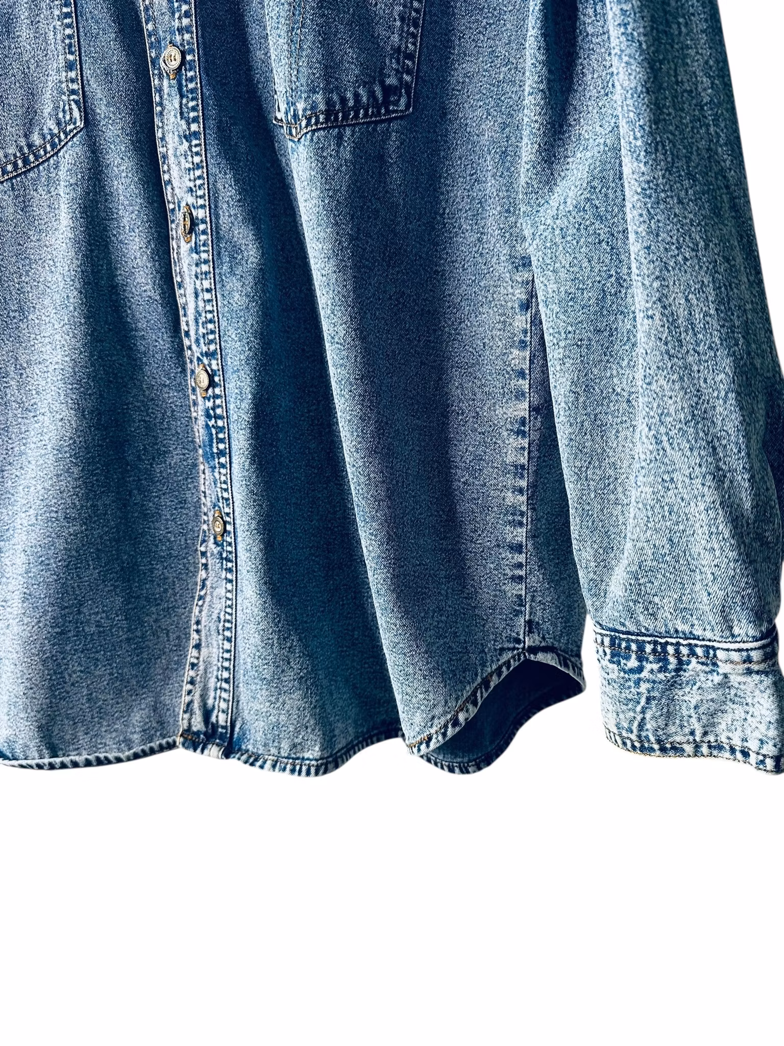 Vintage jeansskjorta med repdetaljer