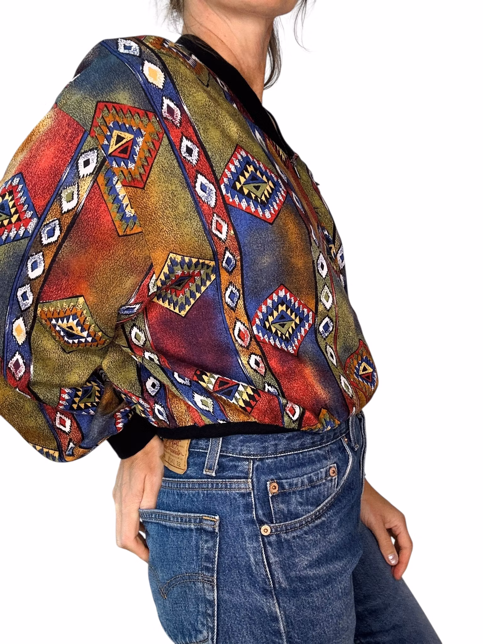 Vintage bomber i viskos - 90-tal