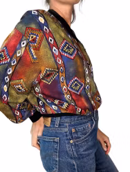 Vintage bomber i viskos - 90-tal