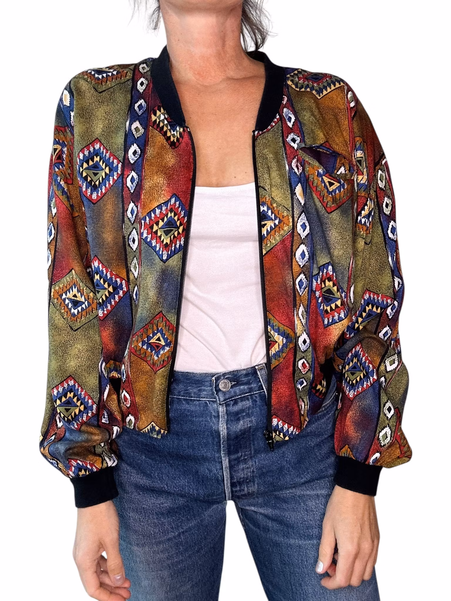 Vintage bomber i viskos - 90-tal