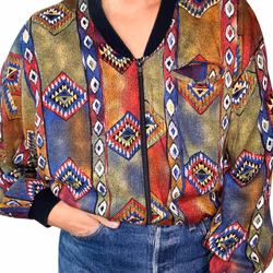 Vintage bomber i viskos - 90-tal