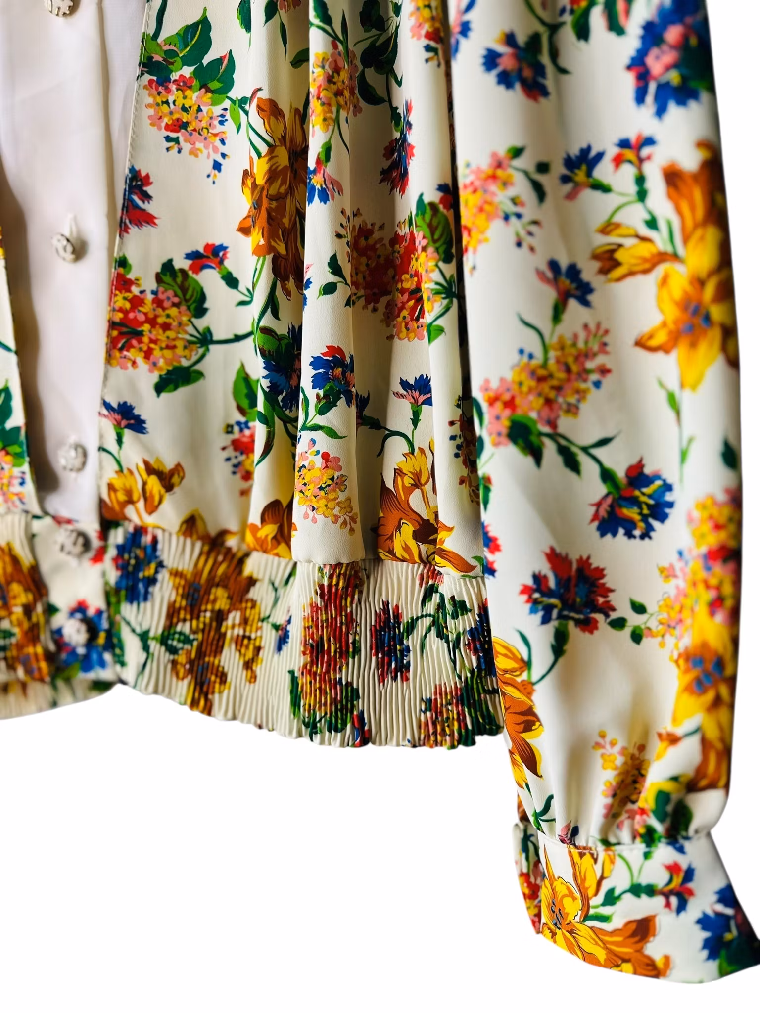 Vintage blommig blusjacka