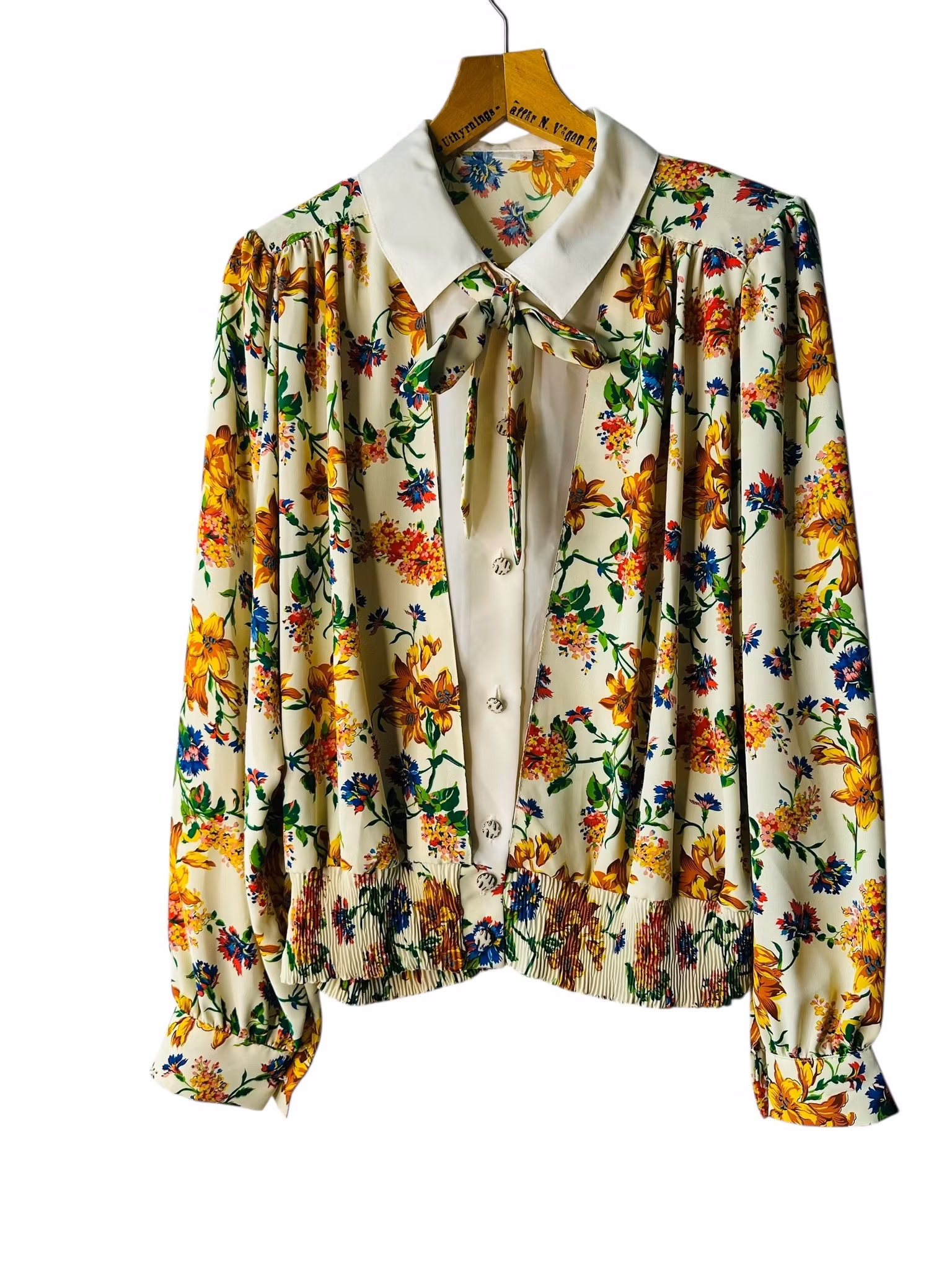 Vintage blommig blusjacka