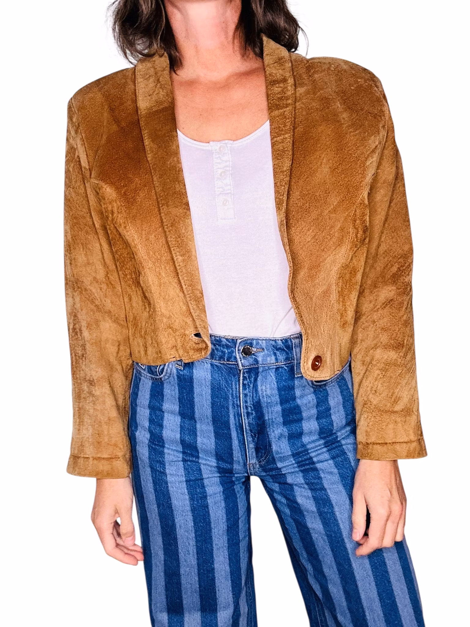 Vintage croppad mockajacka