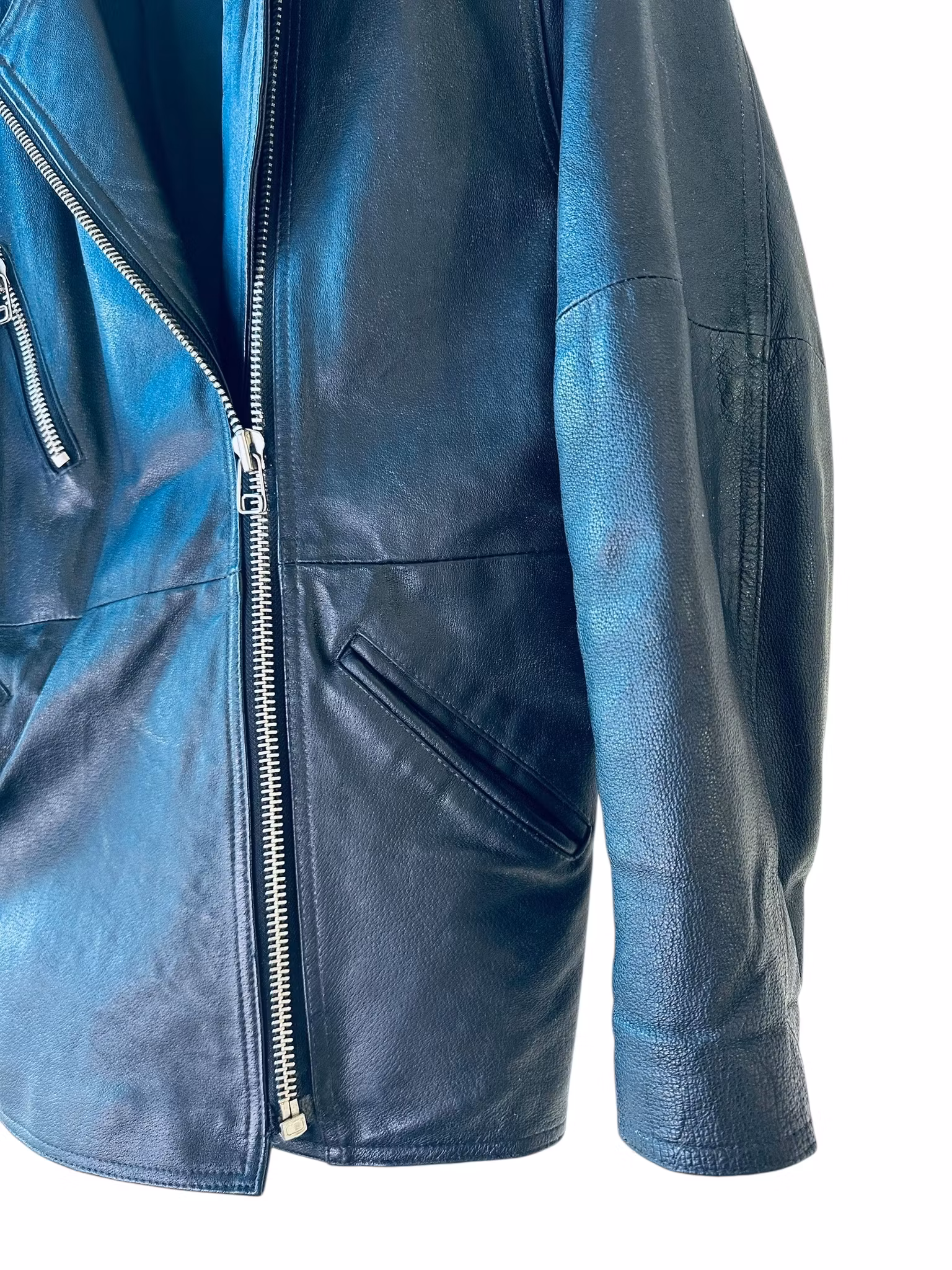 Vintage svart längre biker