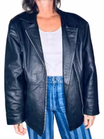 Vintage svart längre biker