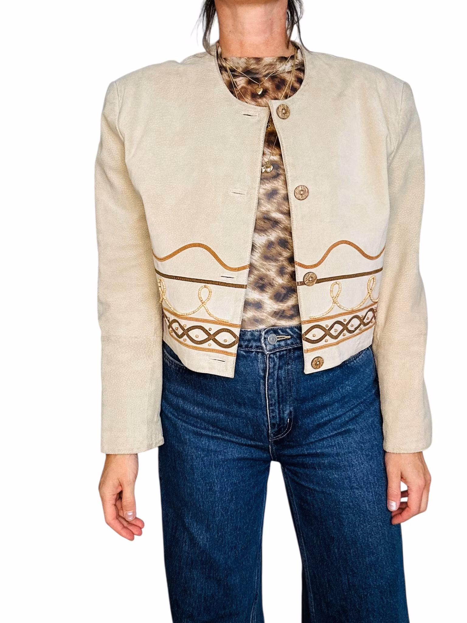 Bohemisk vintage mockajacka
