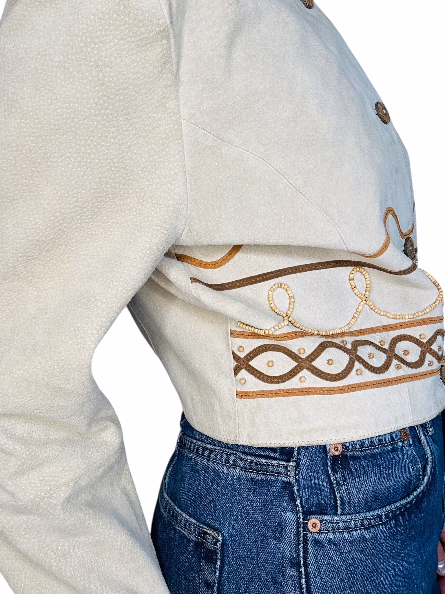 Bohemisk vintage mockajacka