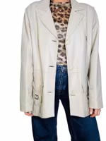 Beige skinnjacka