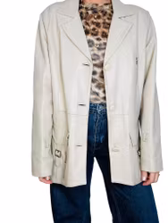 Beige skinnjacka