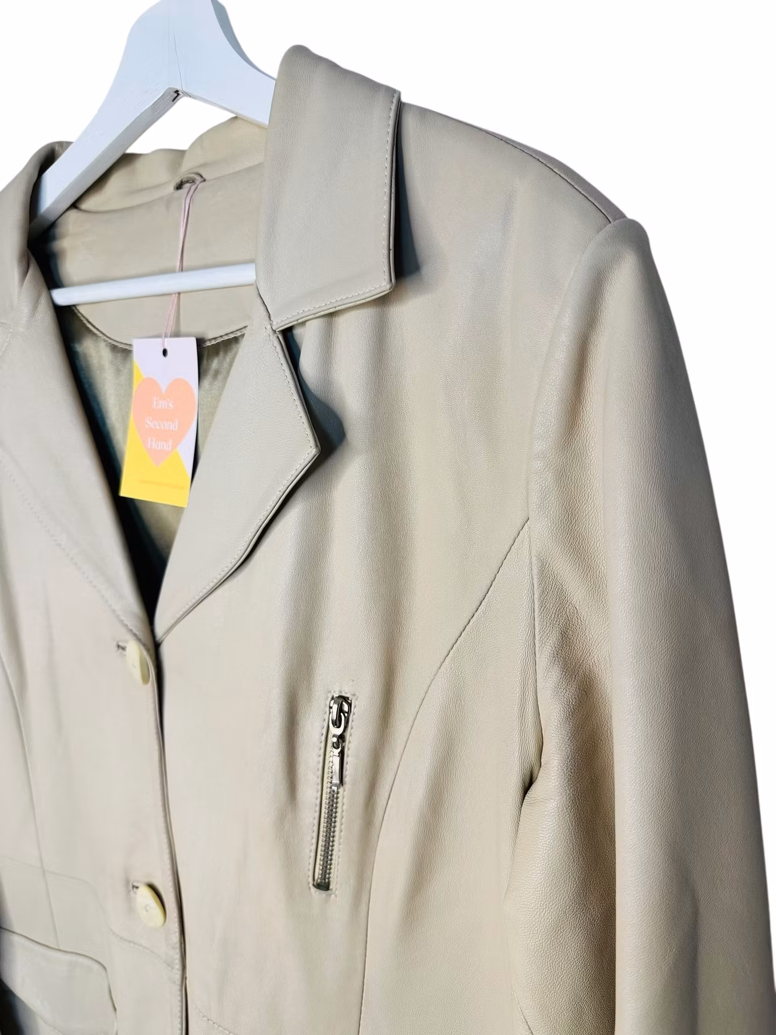Beige skinnjacka