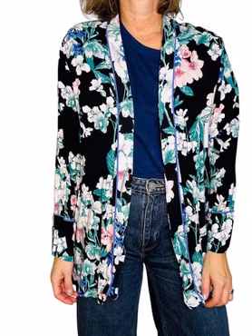 Blommig kavajblus