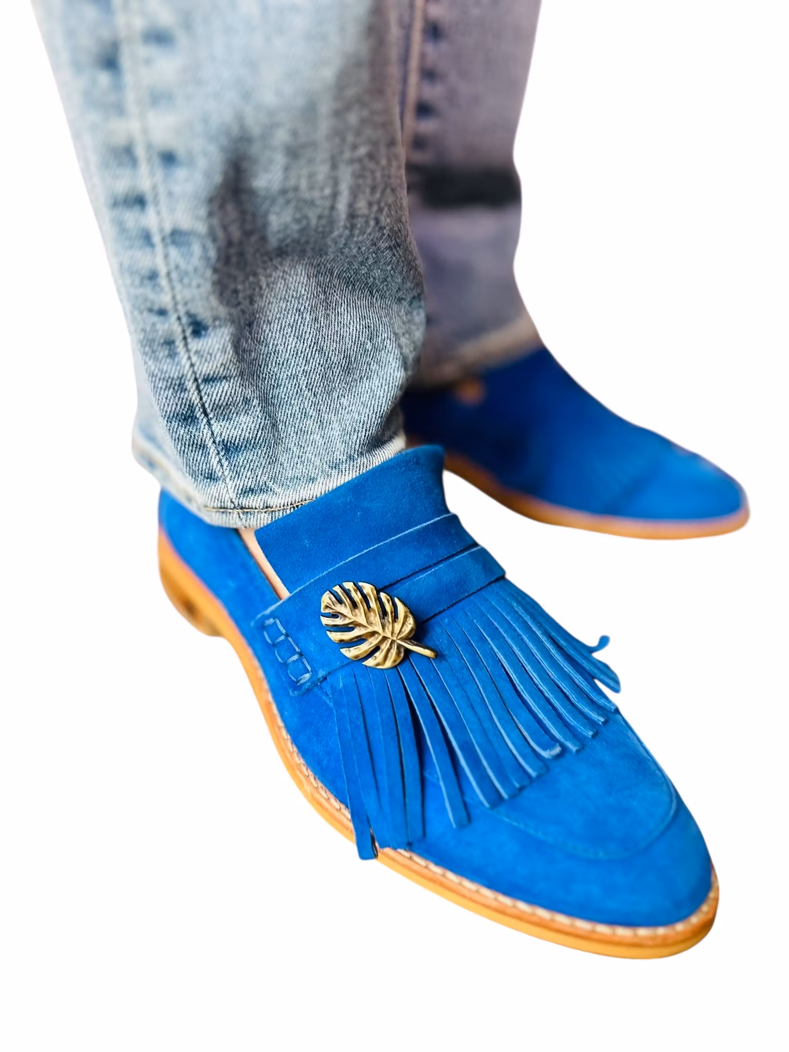 Kornblå loafers - oanvända