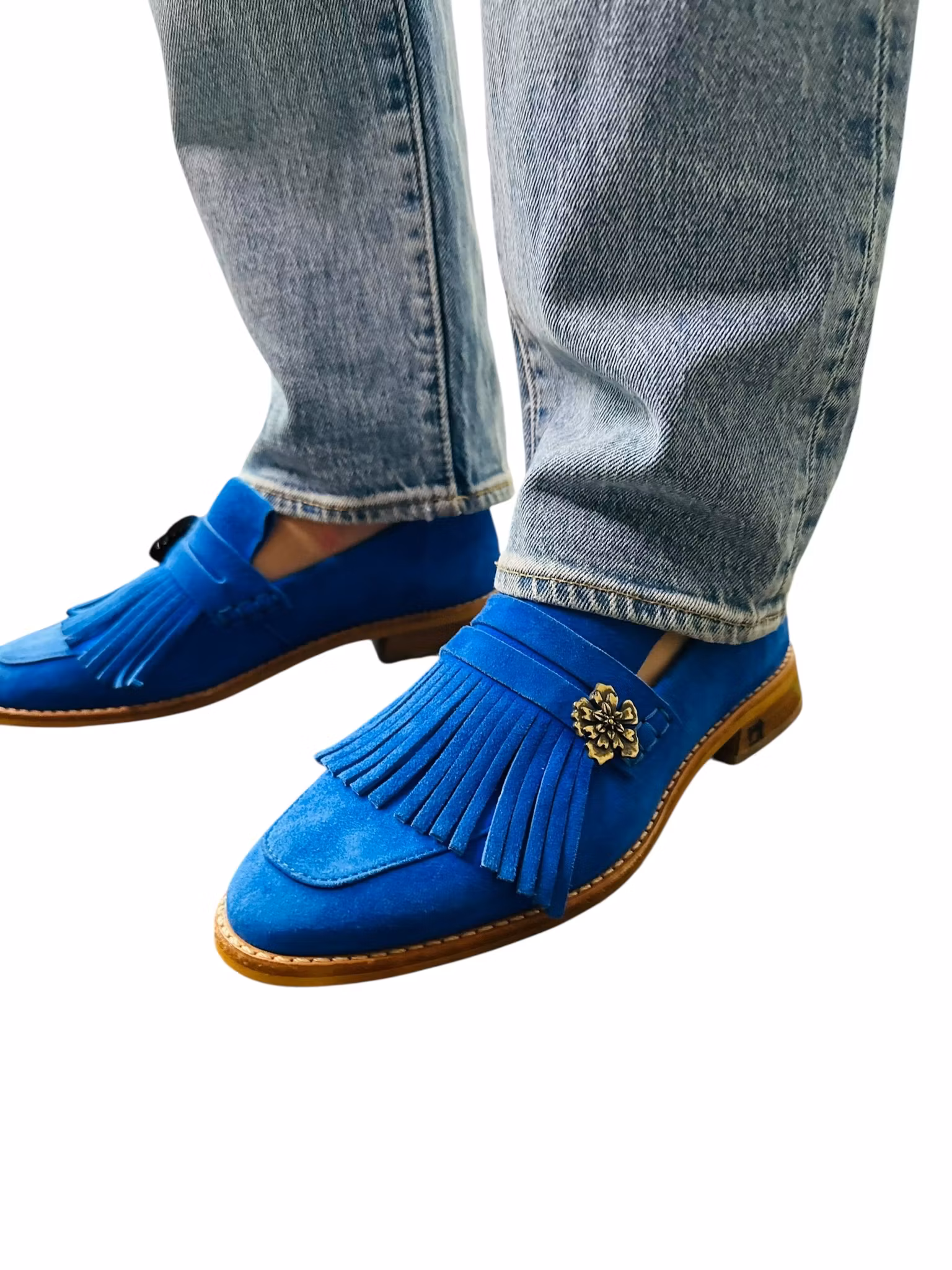 Kornblå loafers - oanvända