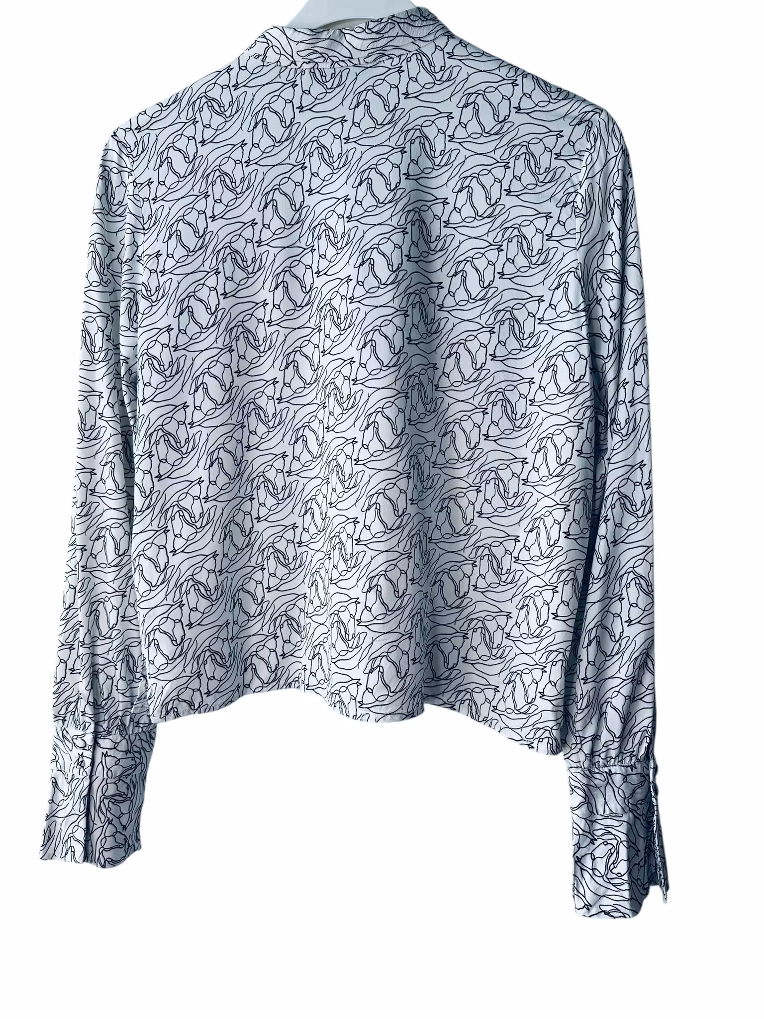 Gestuz blus med hästprint