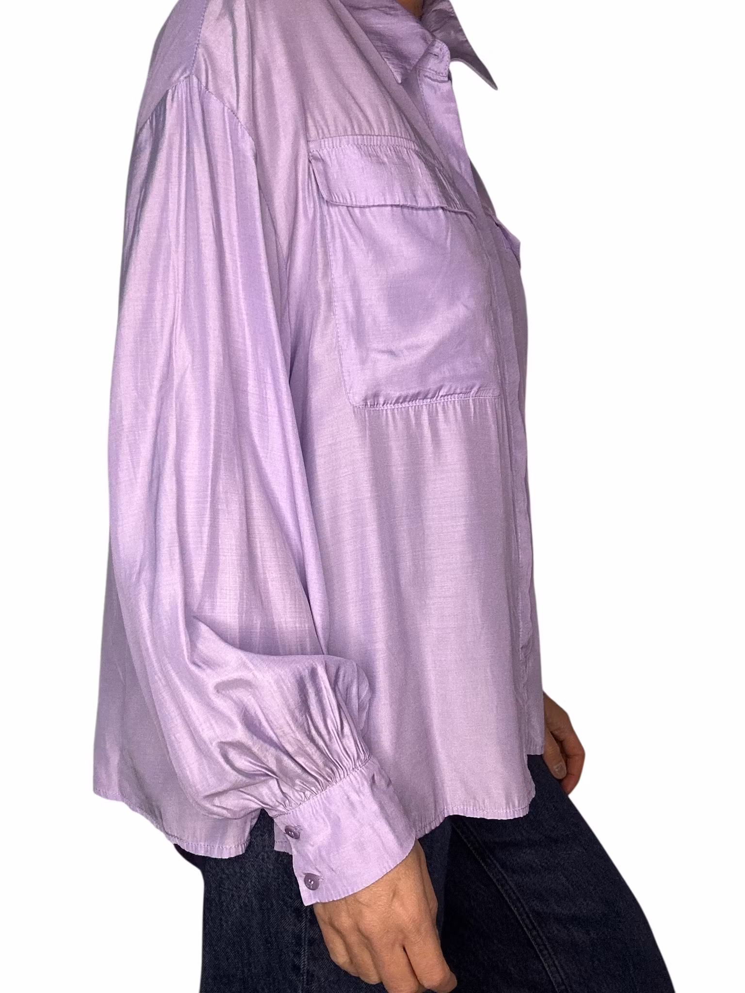 Lavendelfärgad blus