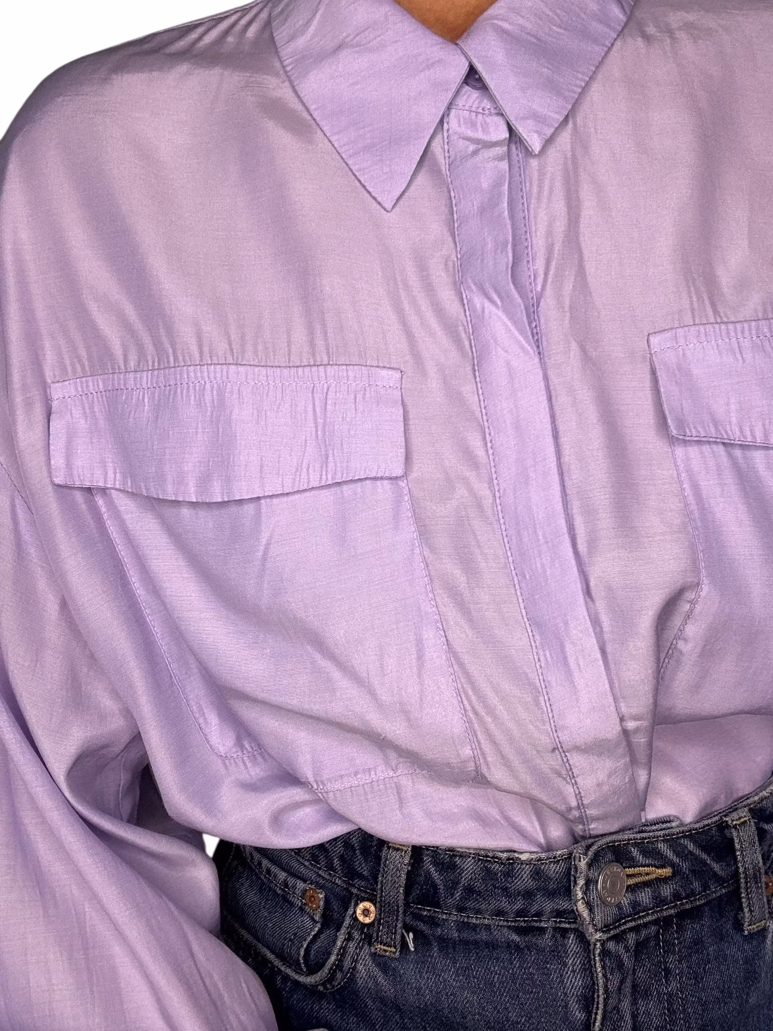 Lavendelfärgad blus