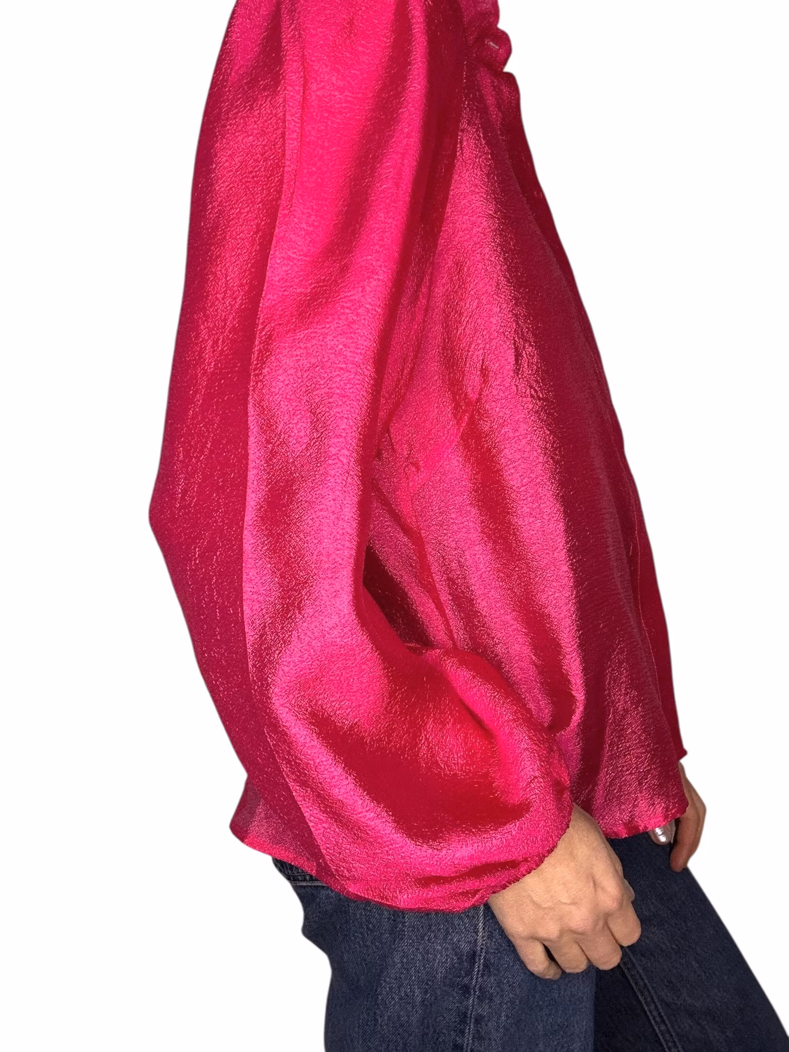 Rosa blus med strassdetalj