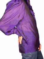 Vintage lila blus i sidenmix