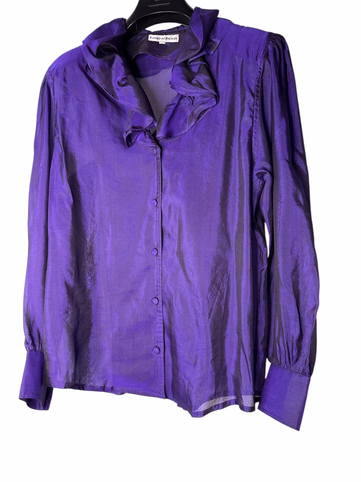 Vintage lila blus i sidenmix