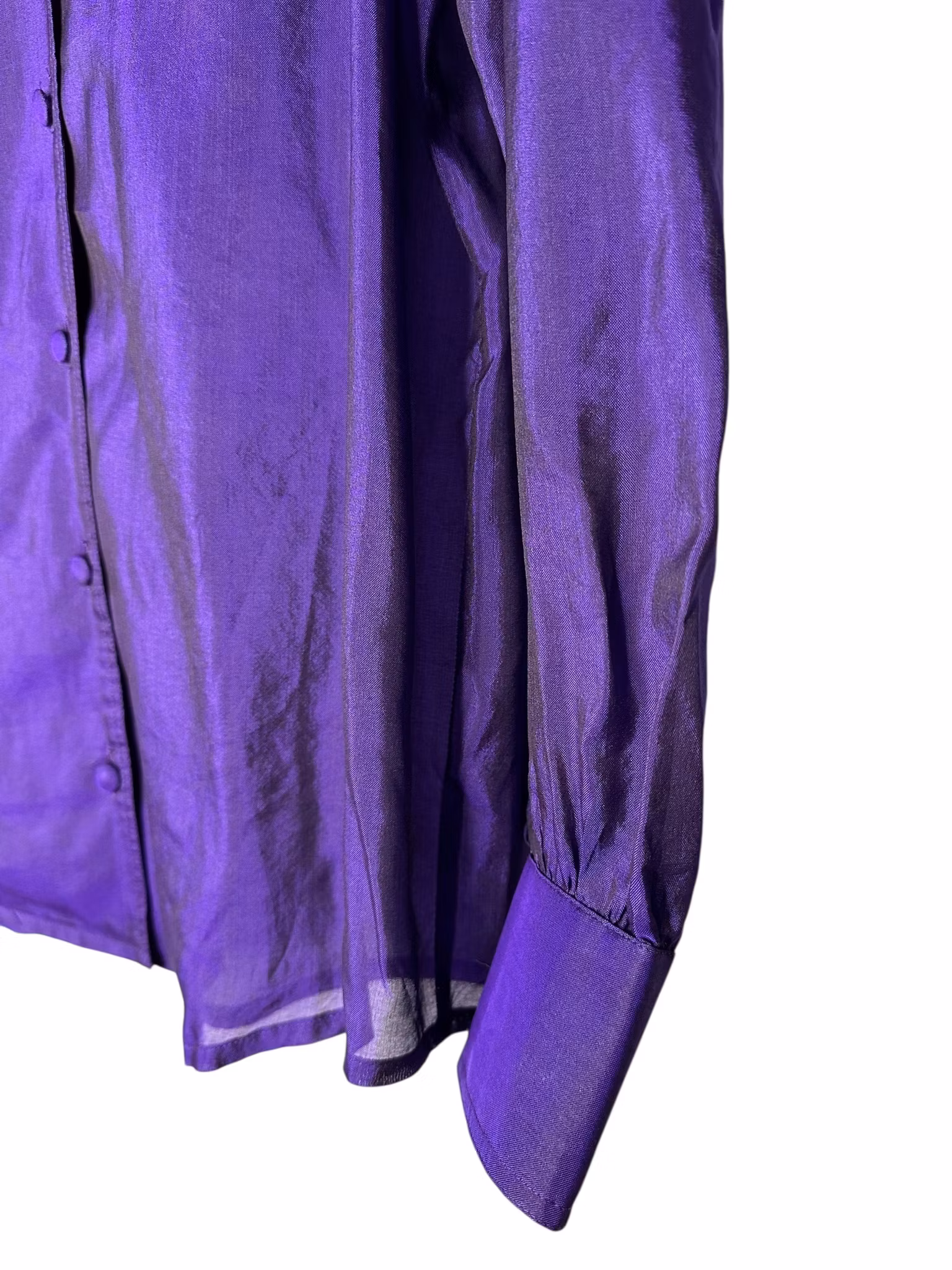 Vintage lila blus i sidenmix