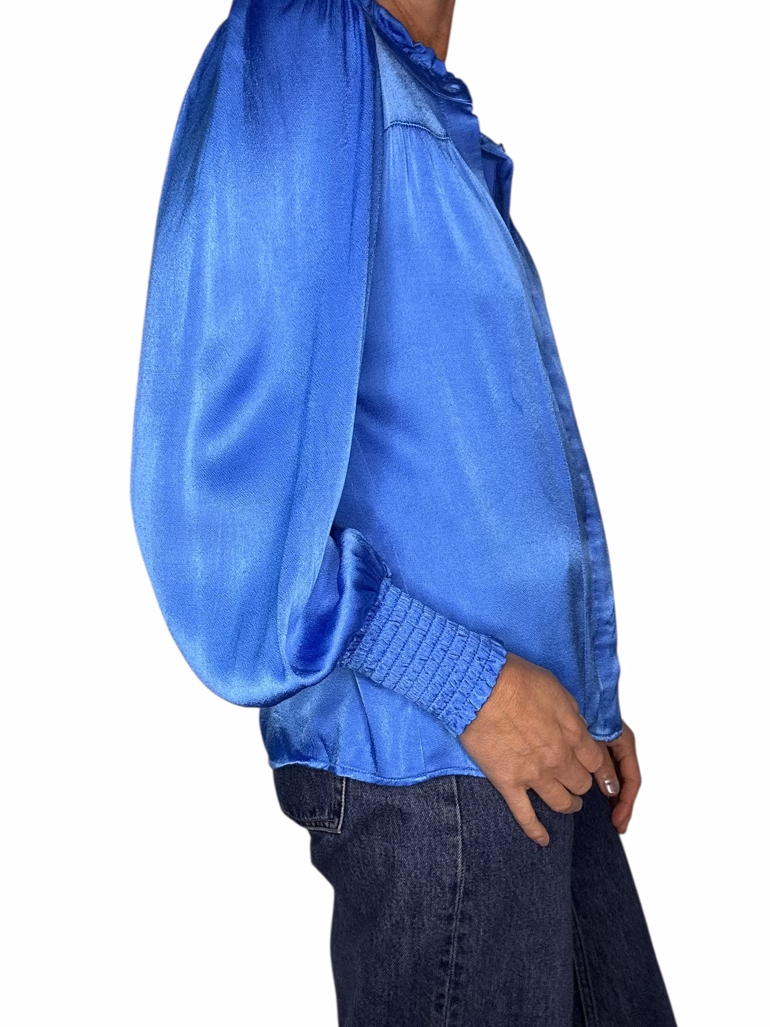 Blå blus i viskos