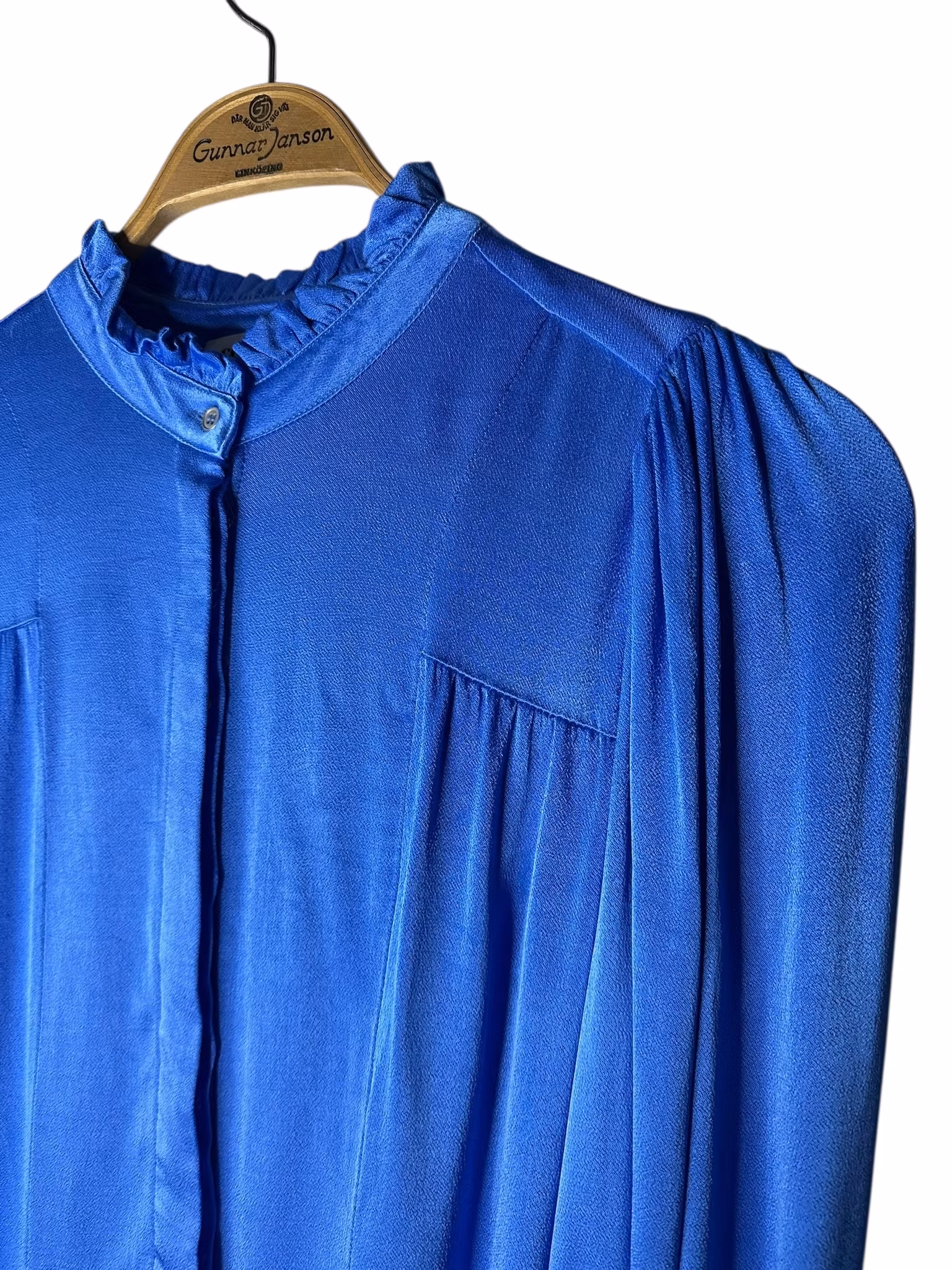 Blå blus i viskos