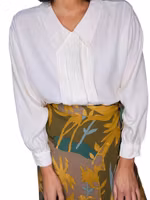 Vintage cremefärgad blus