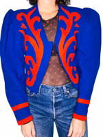 Vintage kort blå kavaj