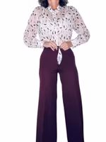 Vintage vinröda gabardinbyxor